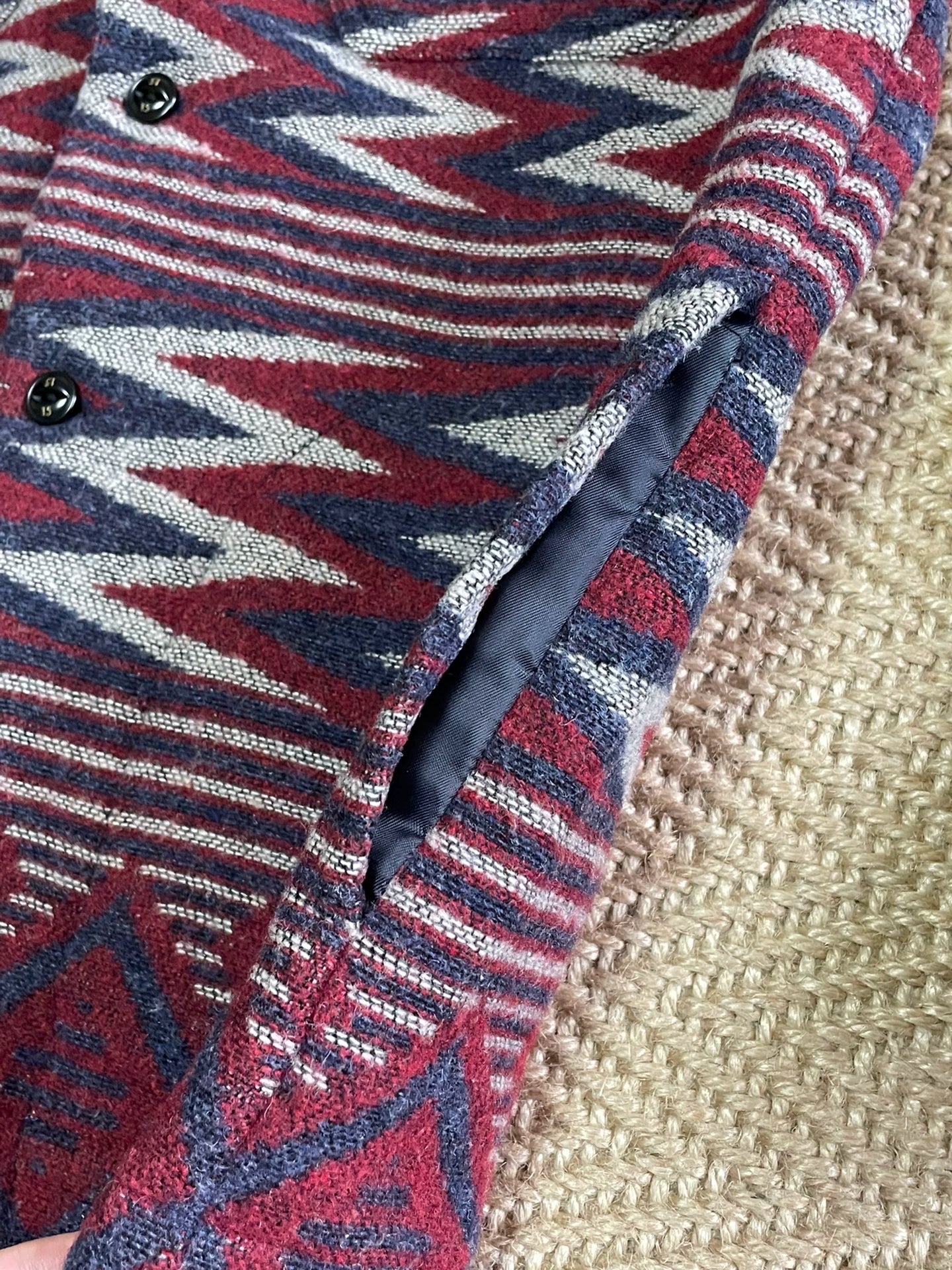 neighborhood red ethnic style jacket