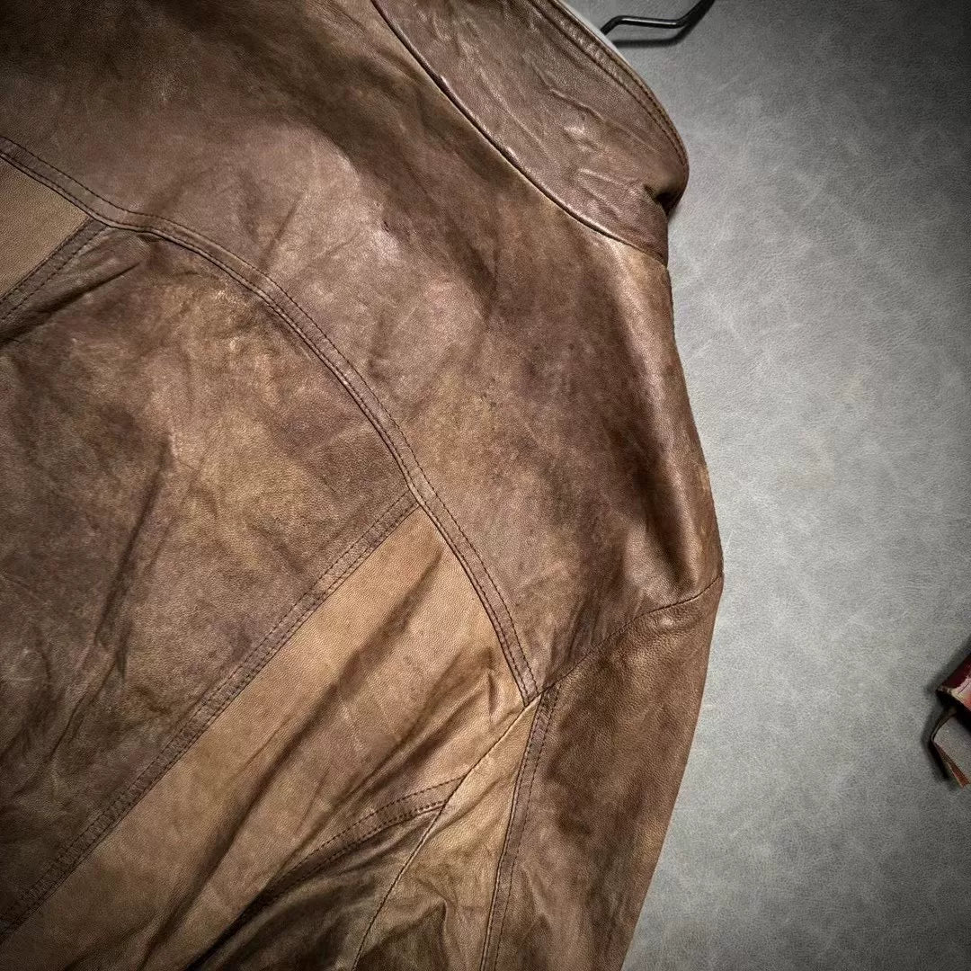 Giorgio Brato Men's Retro Leather Jacket