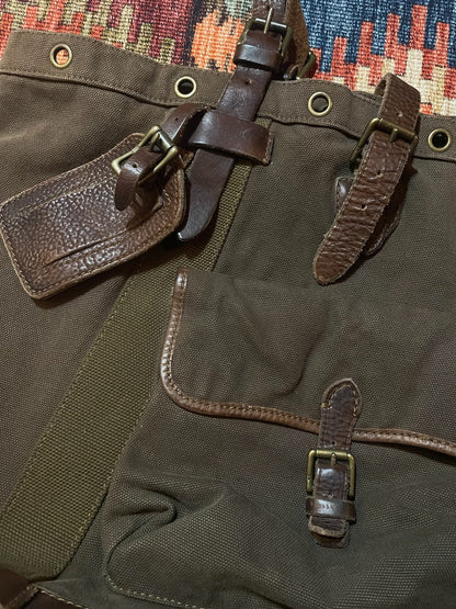 RALPH LAUREN POLO Vintage Canvas Leather Tote