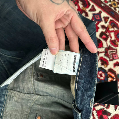 neighborhood wide leg denim pants M size