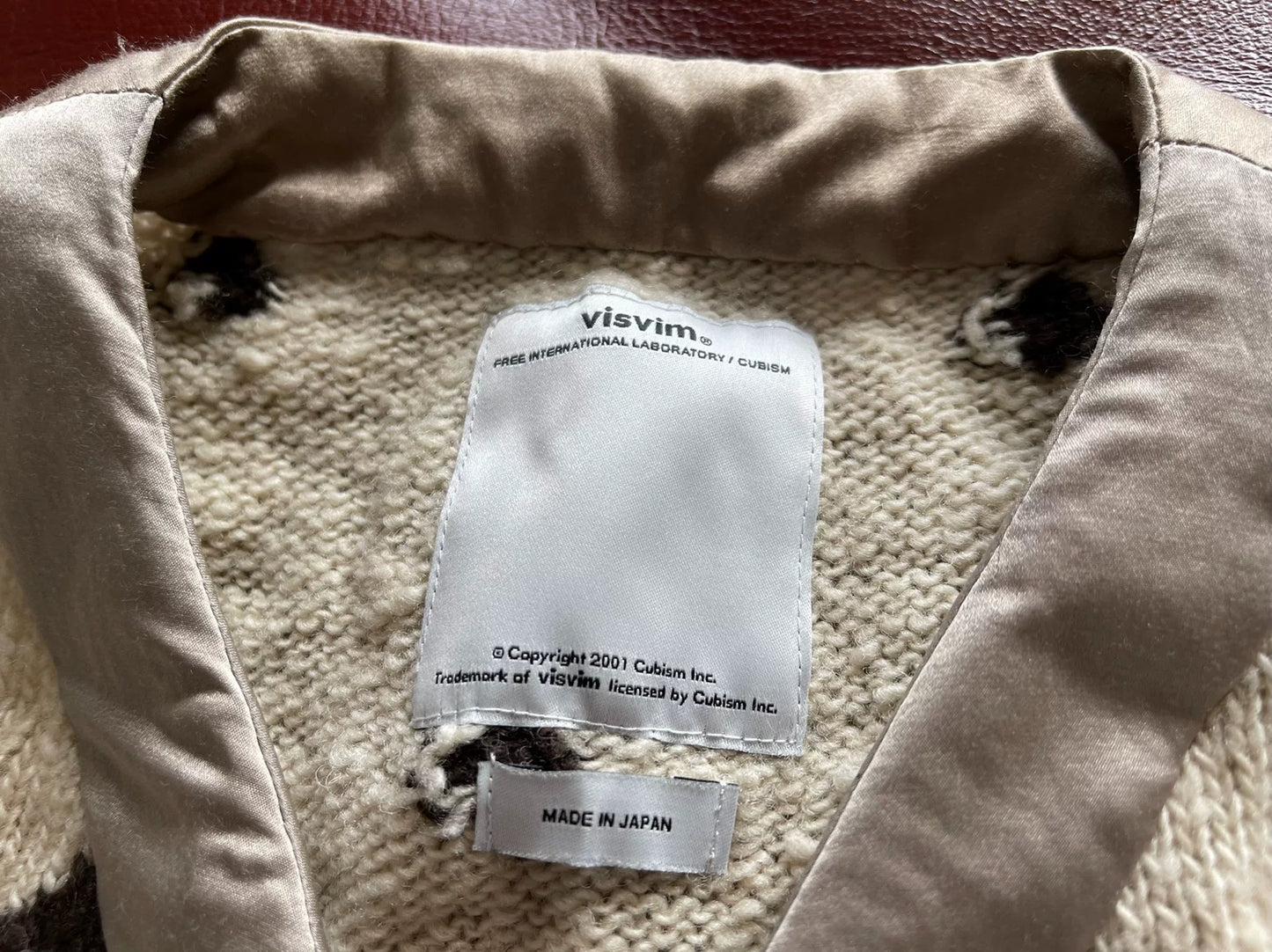 VISVIM SELMER LONG TRIANGLE CARDIGAN