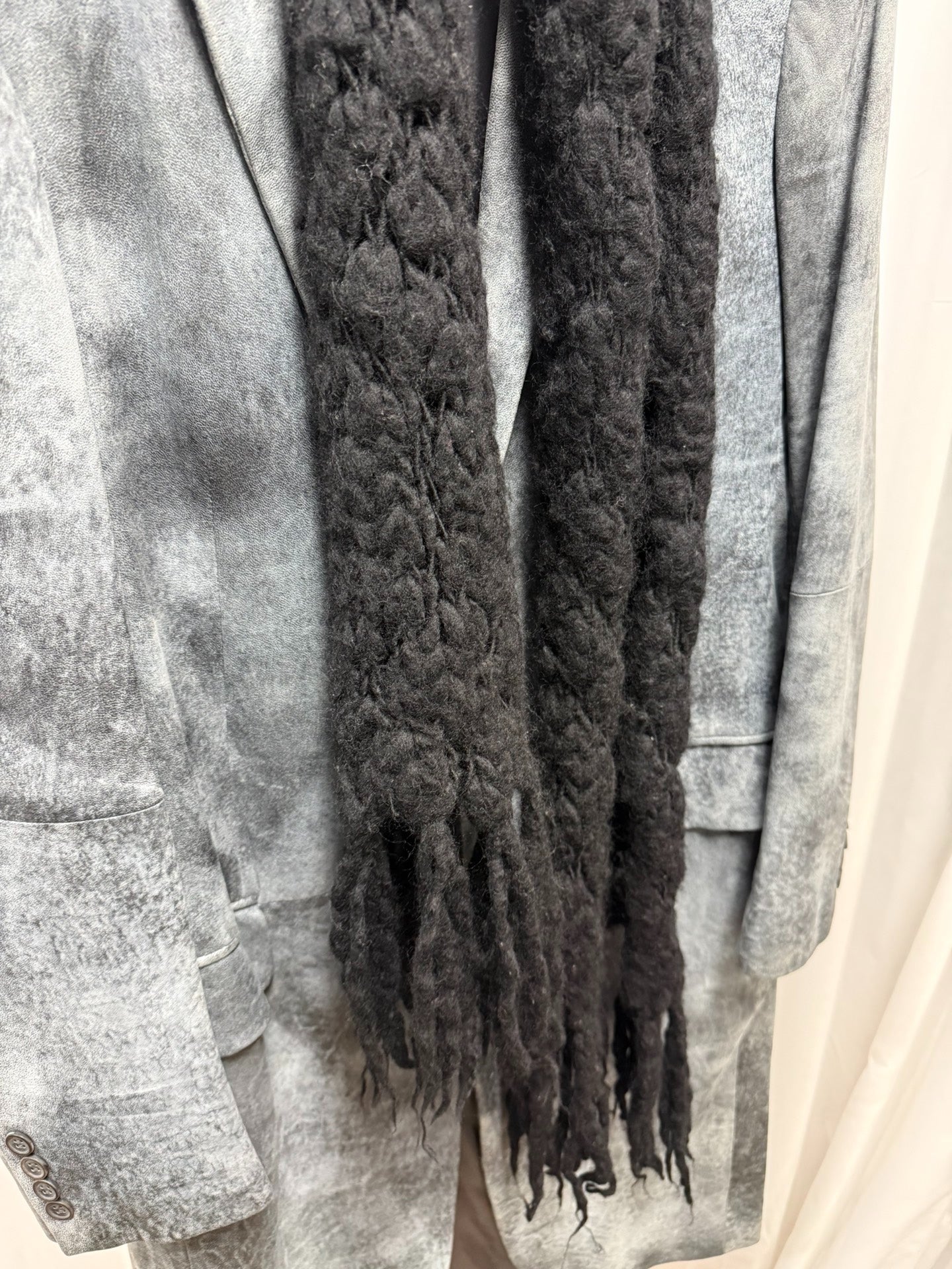 Yohji Yamamoto Wool Thick-Knit Scarf