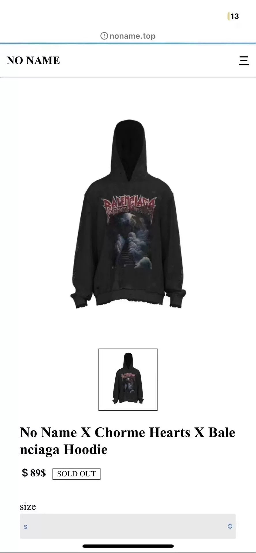 Balenciaga X Chrome Hearts Hoodie