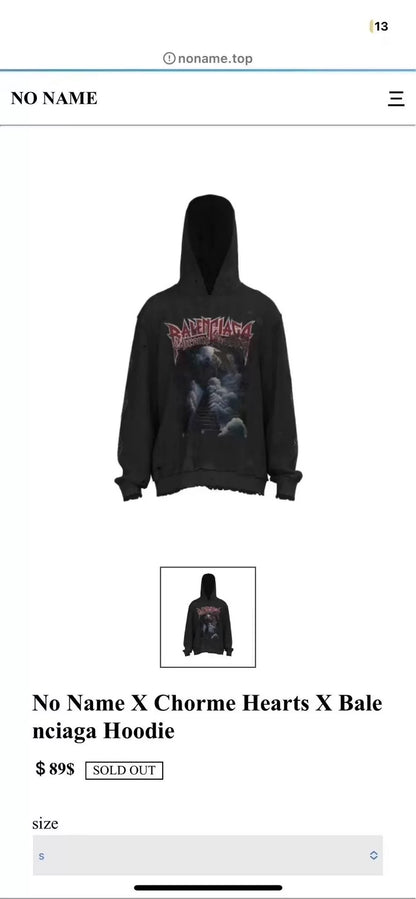 Balenciaga X Chrome Hearts Hoodie