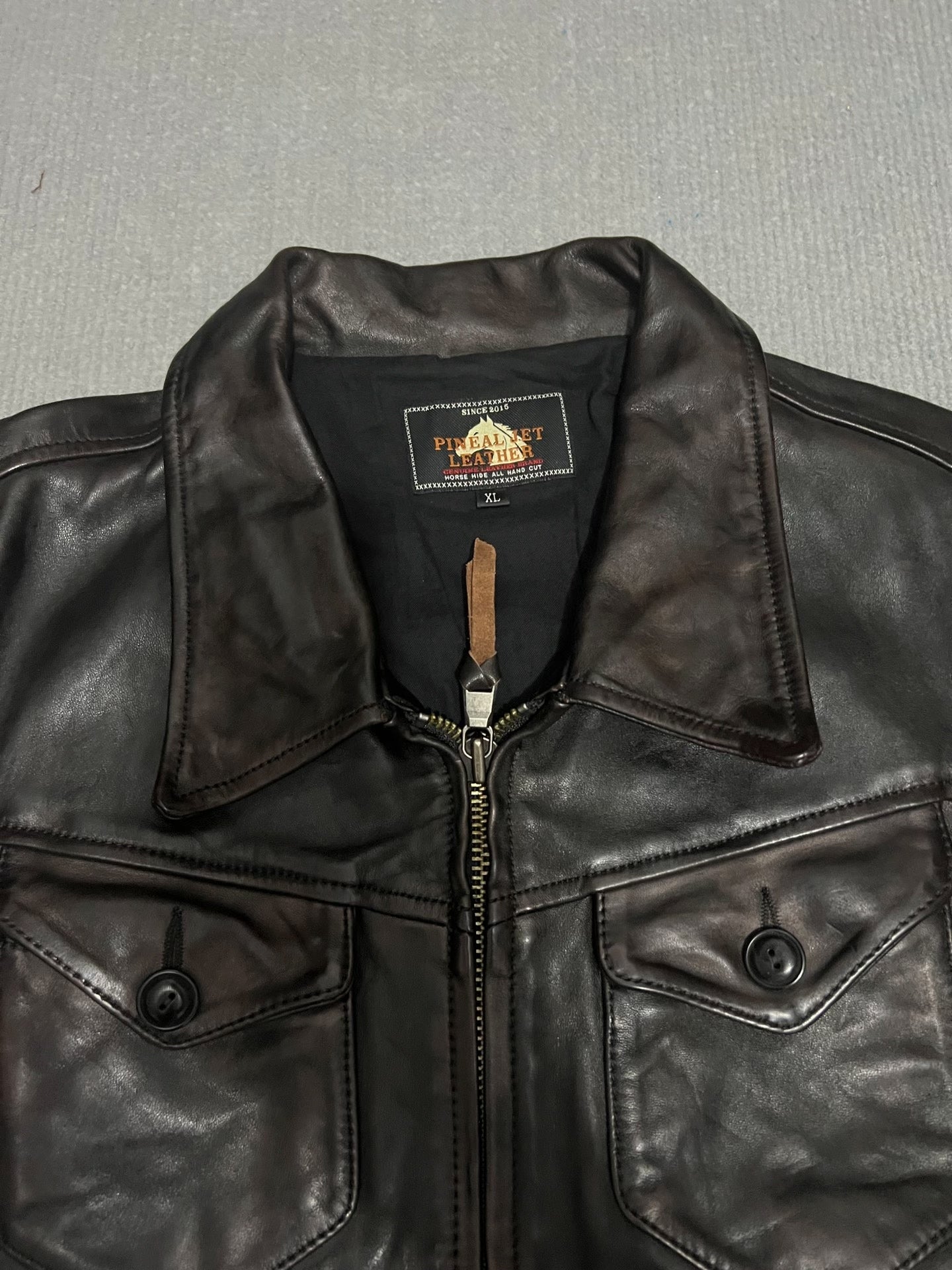 Men's Leather Jacket XL Size