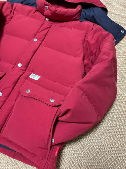 WTAPS Red Down Jacket with Removable Hood