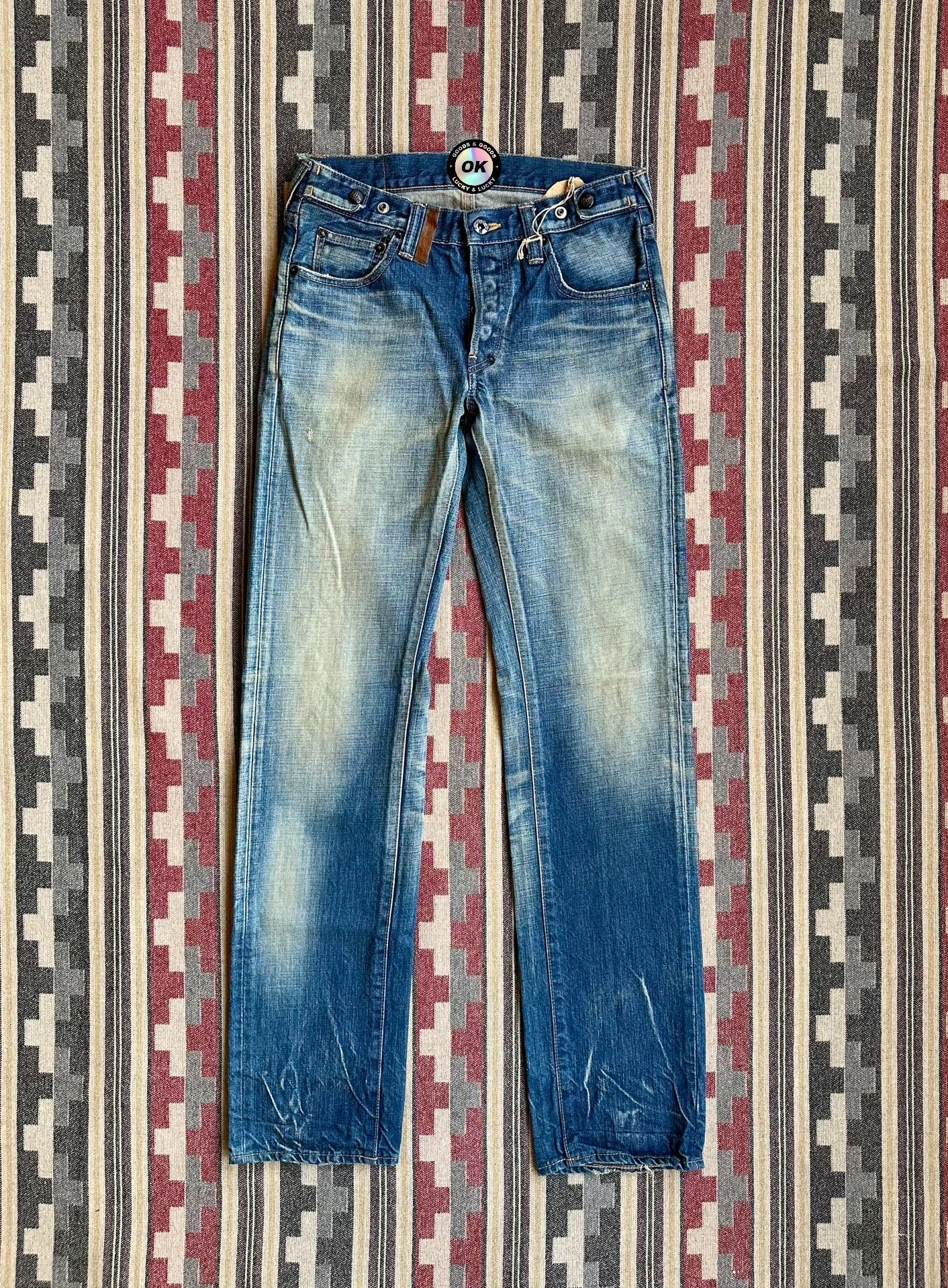 vintage japanese washed denim jeans