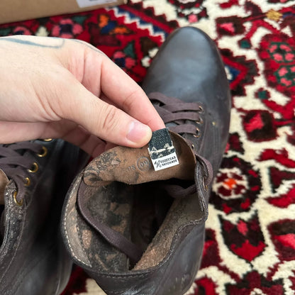 visvim brigadier boots in original mud dye