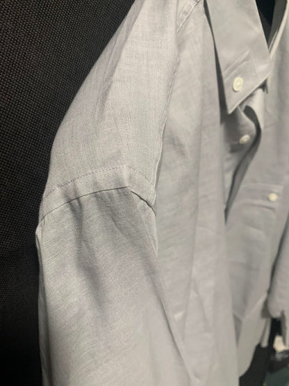 Giorgio Armani Cotton Linen Blend Long Sleeve Shirt