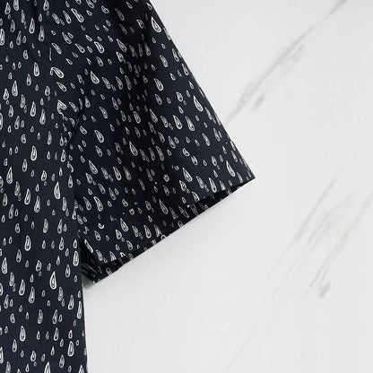 Saint Laurent Blue Teardrop Short-Sleeve Shirt