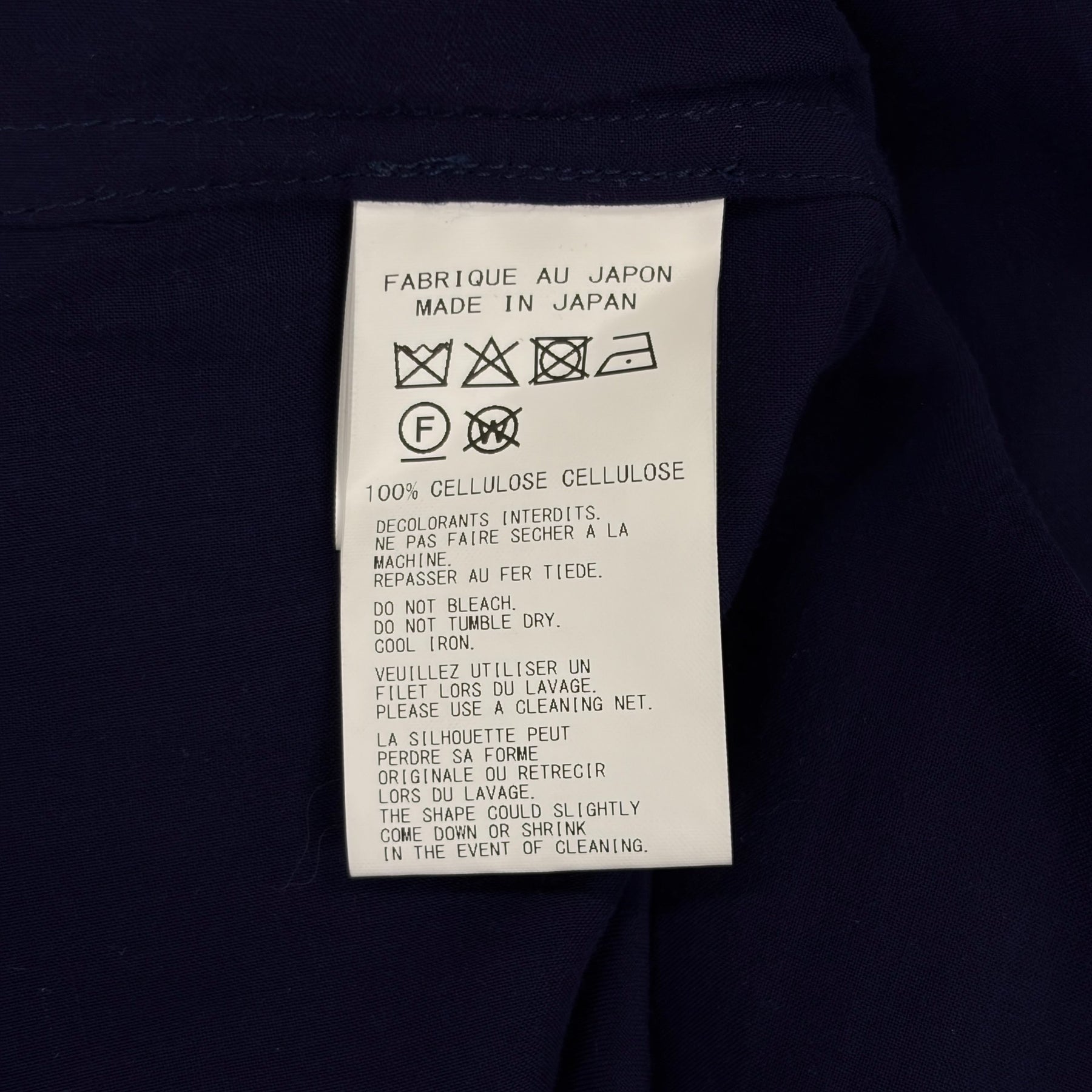 Yohji Yamamoto 25SS Indigo Open-Collar Shirt