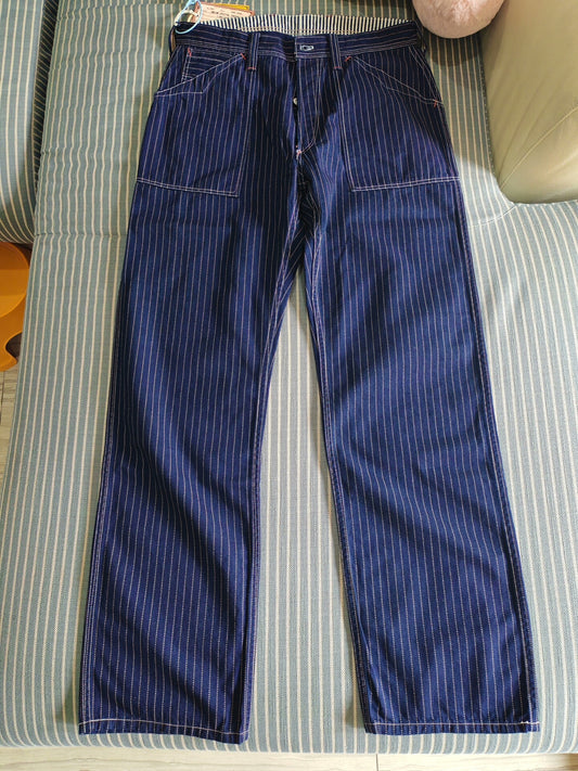 Freewheelers Striped Work Trousers Size 32