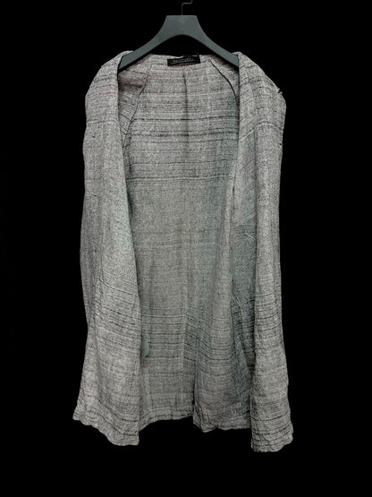vintage linen blend long coat