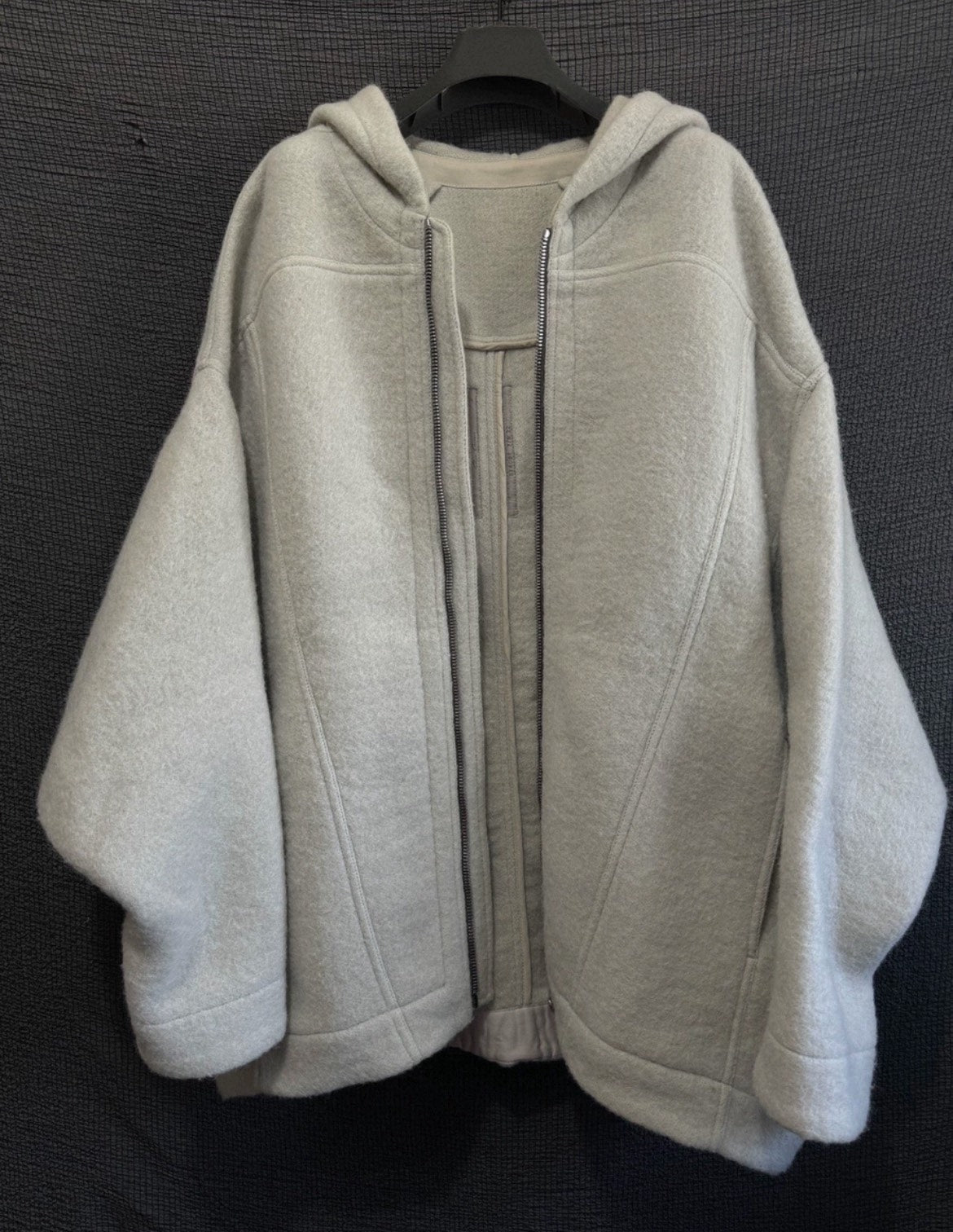 oversized batwing hooded jacket by Rick Owens