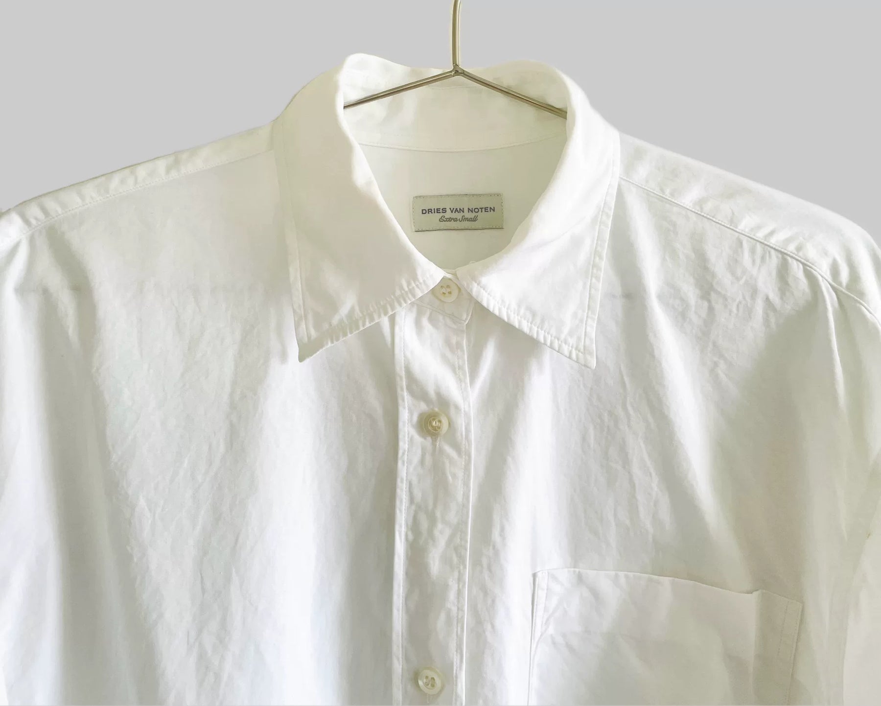 Dries Van Noten Unisex White Cotton Shirt