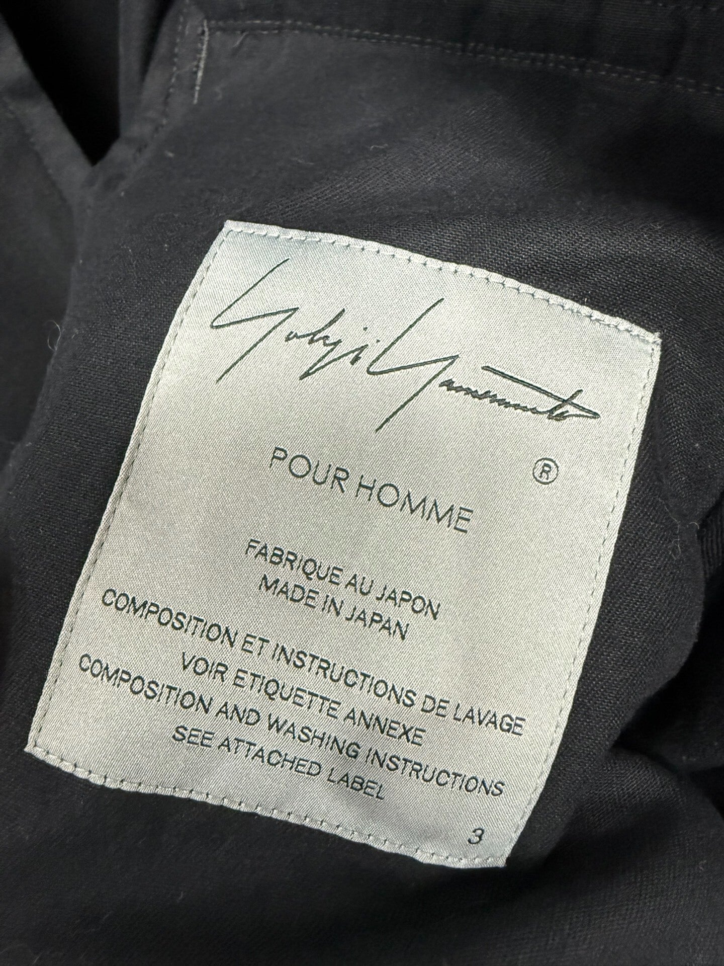 Yohji Yamamoto Pour Homme Loose Fit Shirt
