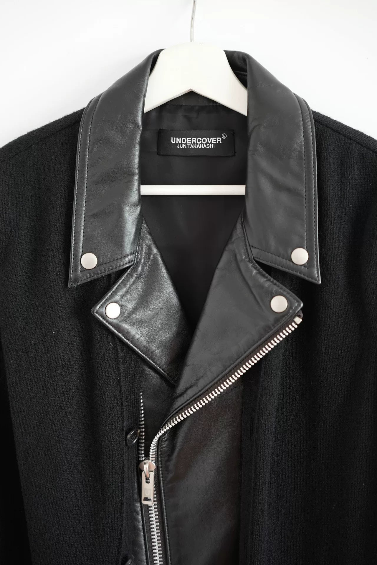 black leather double rider jacket
