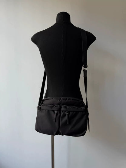 y'saccs black messenger crossbody bag