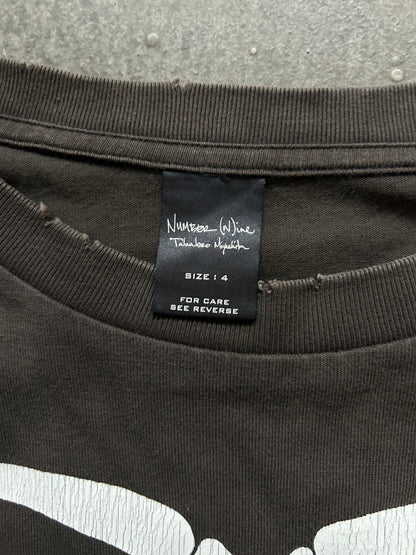 skeleton print long sleeve shirt