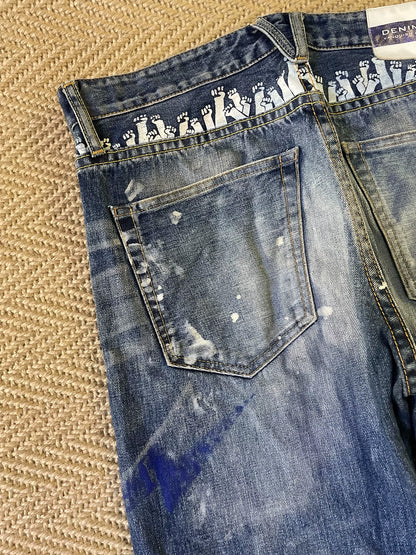 Vanquish & Fragment Splatter Distressed Jeans