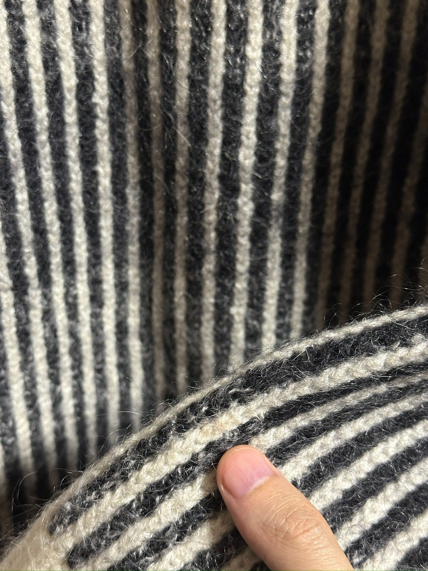 Saint Laurent Black White Stripe Sweater L