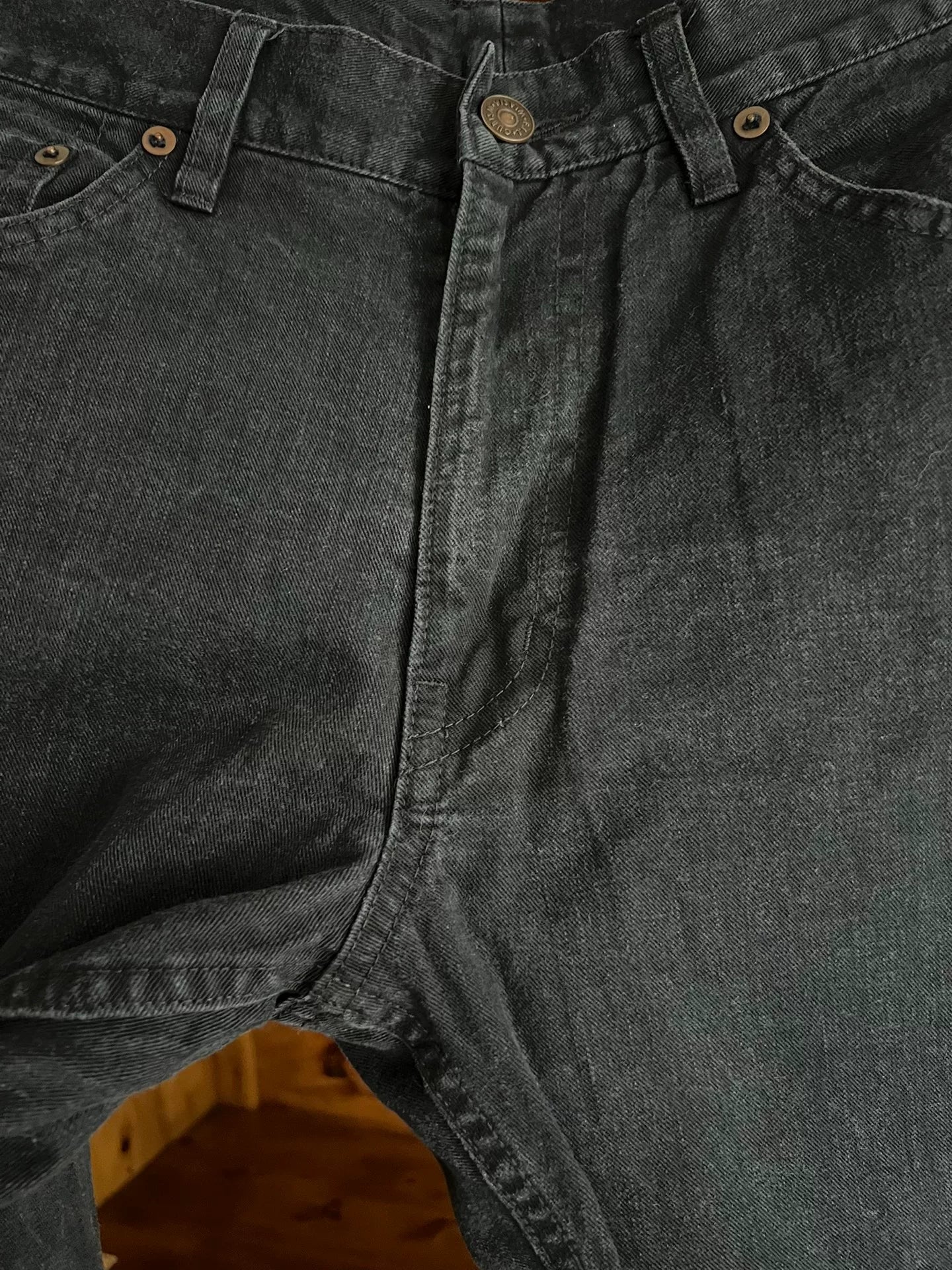 visvim fluxus navy cotton-linen pants