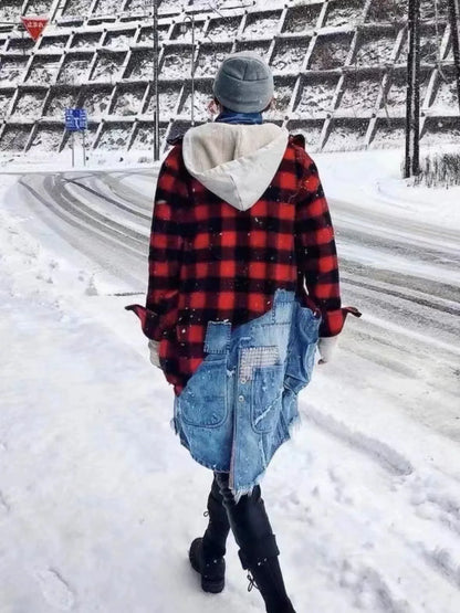 Greg Lauren Wool and Denim Coat