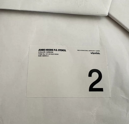 visvim 18ss jumbo hoodie in green