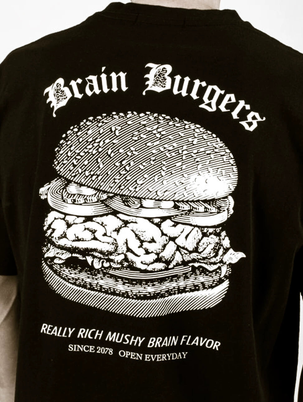 Undercover Brain Hamburger Tee Black