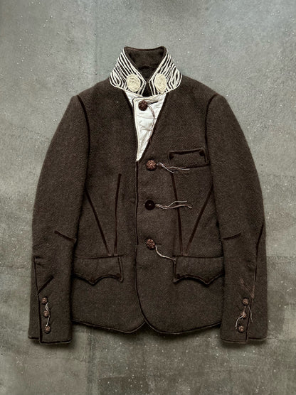 number(n)ine wool jacket in dark brown