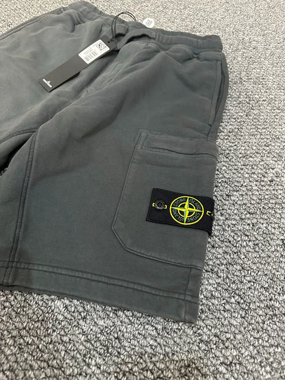 stone island summer shorts in dark gray