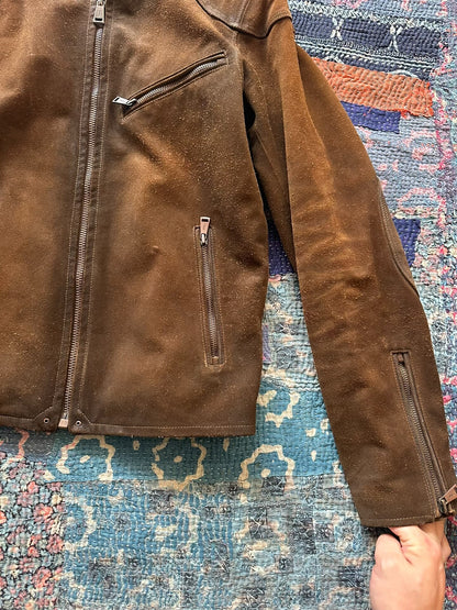 vintage polo ralph lauren leather motorcycle jacket