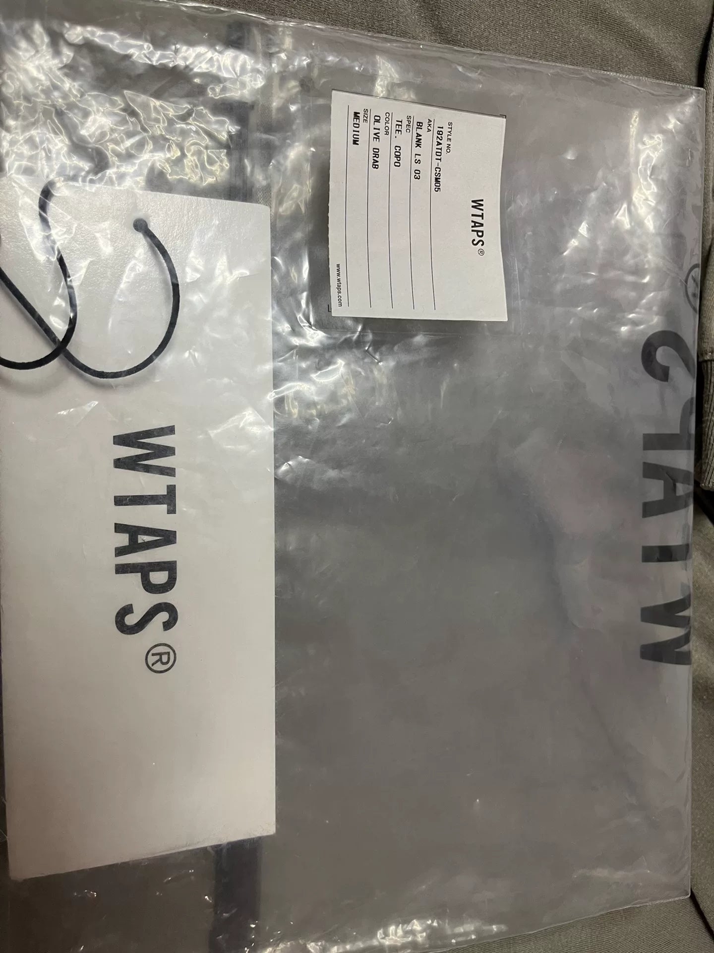 WTAPS 19AW Blank Washed Longsleeve