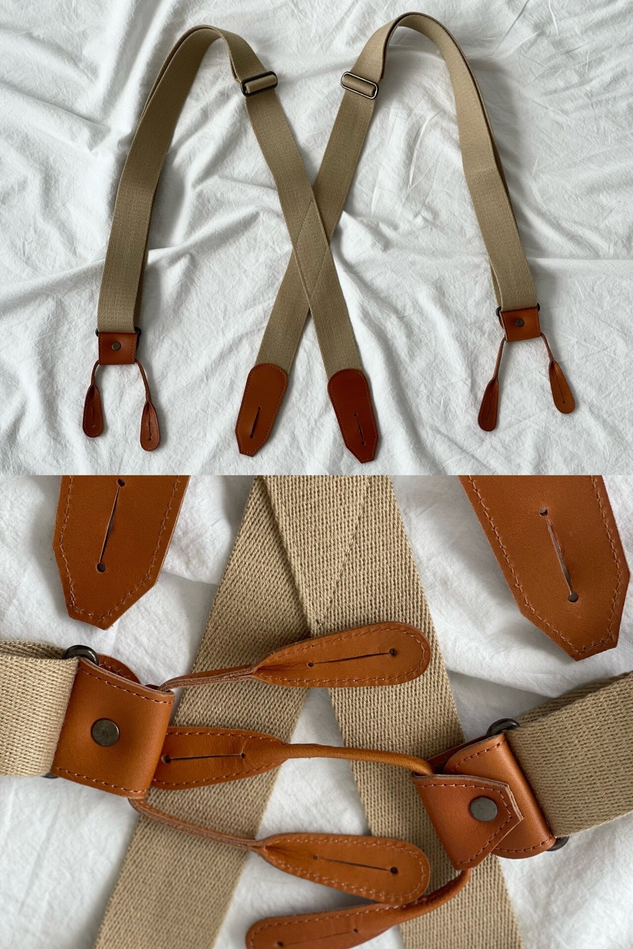 Y's Yamamoto Green Work Pants with Suspenders