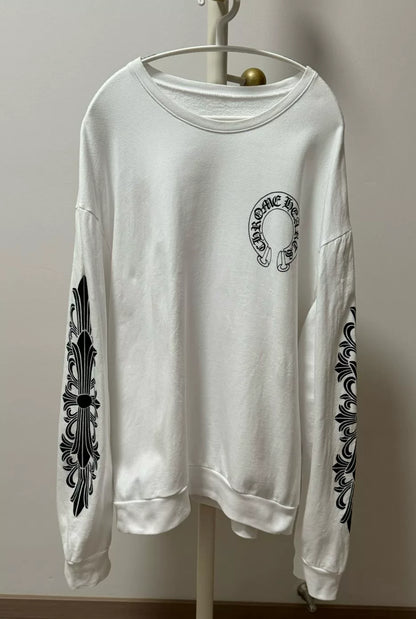 chrome hearts white crewneck sweatshirt