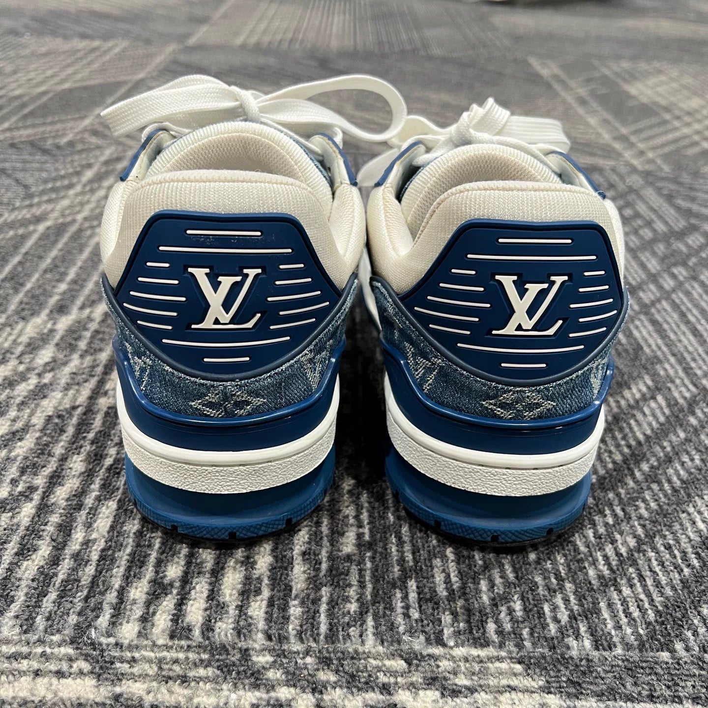 Louis Vuitton Blue Denim Trainers Size 42