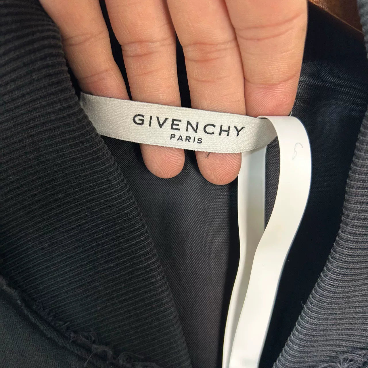 Givenchy Distressed Long Sleeve Zip Jacket