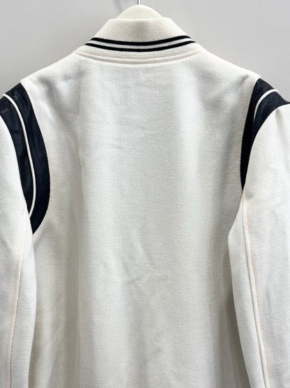 white baseball jacket by saint laurent