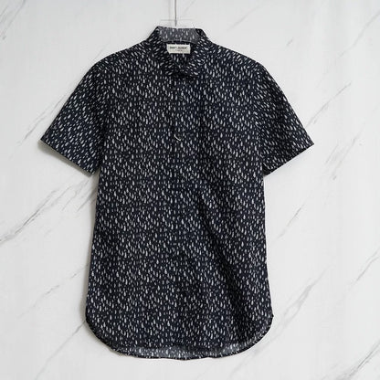 Saint Laurent Blue Teardrop Short-Sleeve Shirt