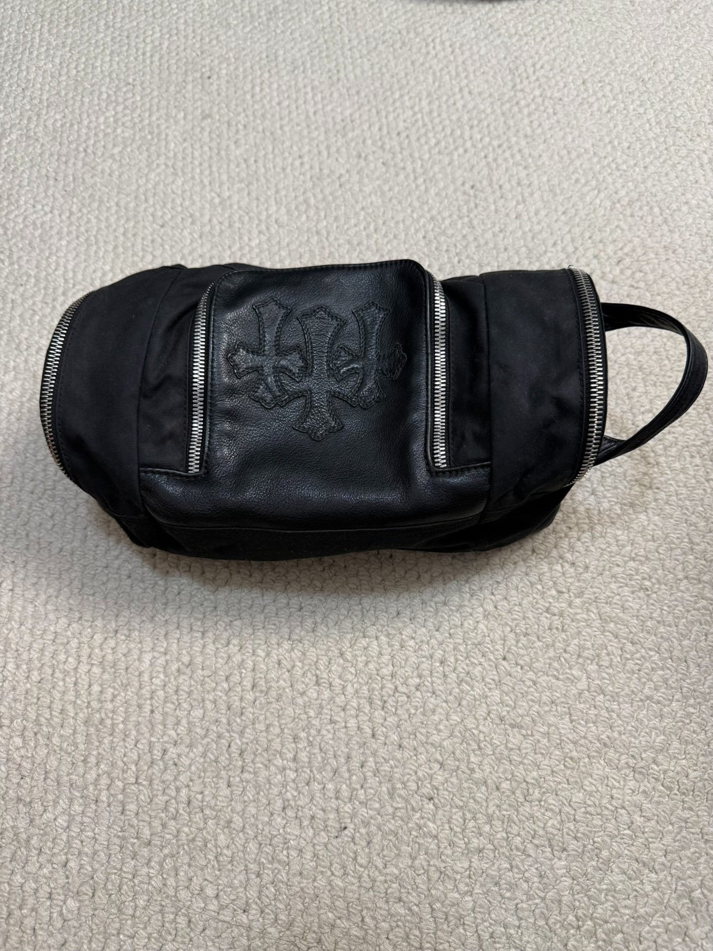 Chrome Hearts Cross Leather Wash Bag