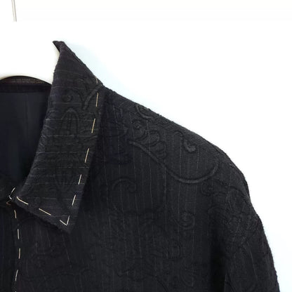 Yohji Yamamoto 1998 Floral Vine Topstitch Coat