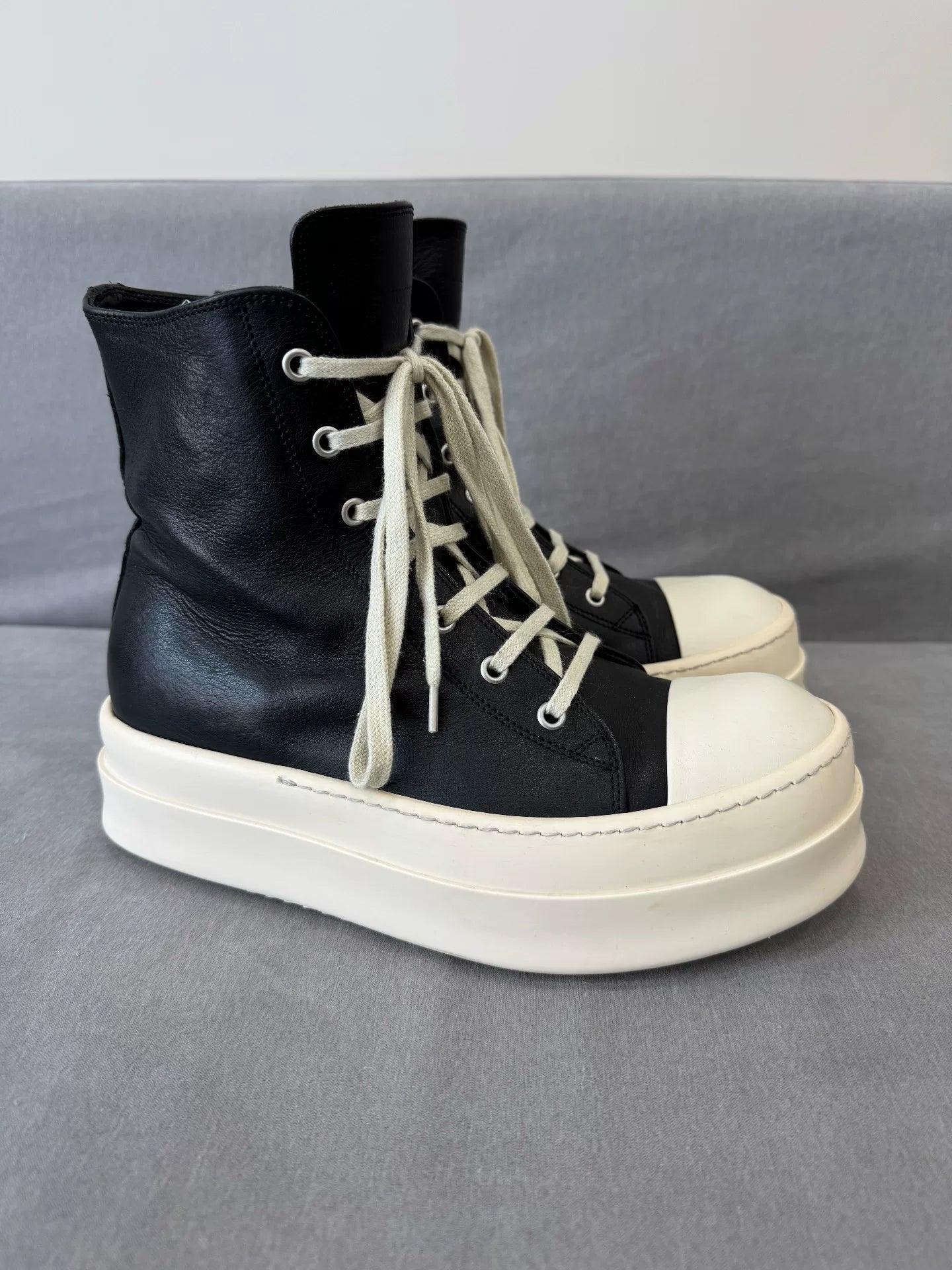 rick owens high-top platform sneakers size 40