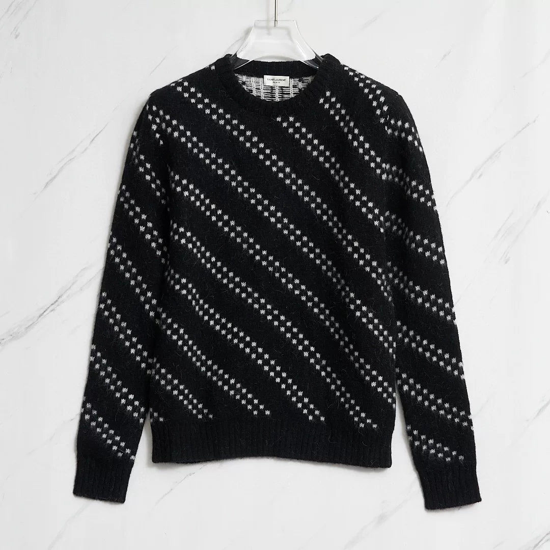 Saint Laurent Men's Zigzag Knit Sweater