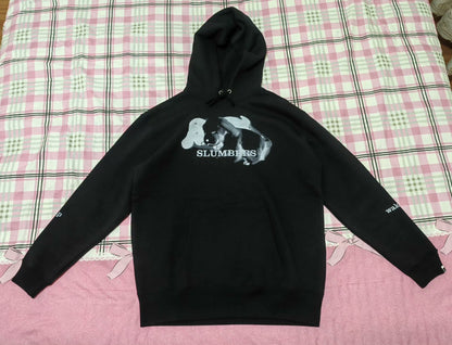 slumbers × fragment design black hooded sweatshirt