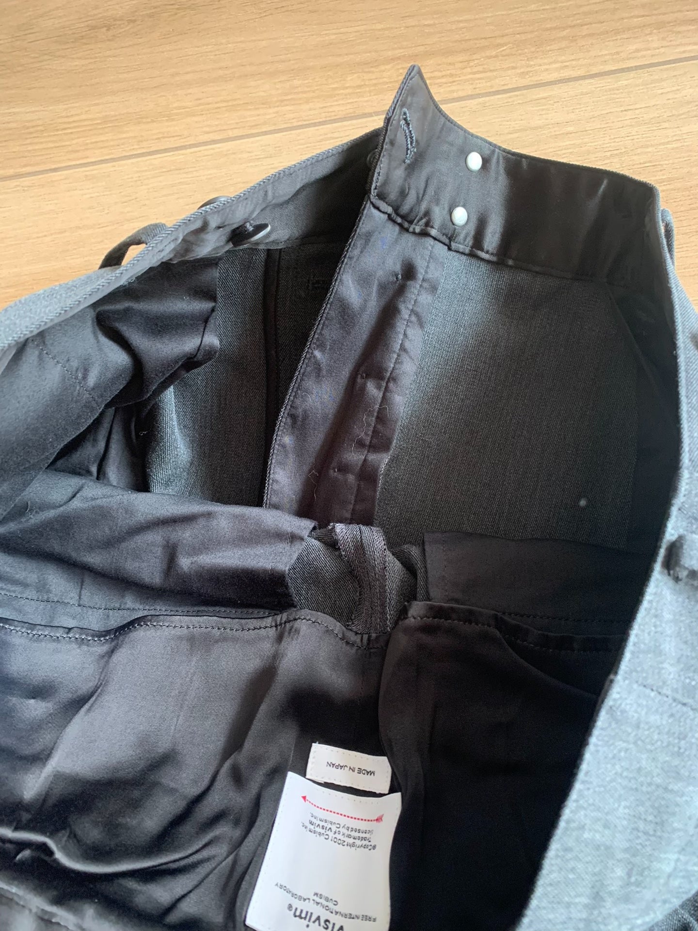VISVIM 25AW Wool-Linen Parisian Button Trousers