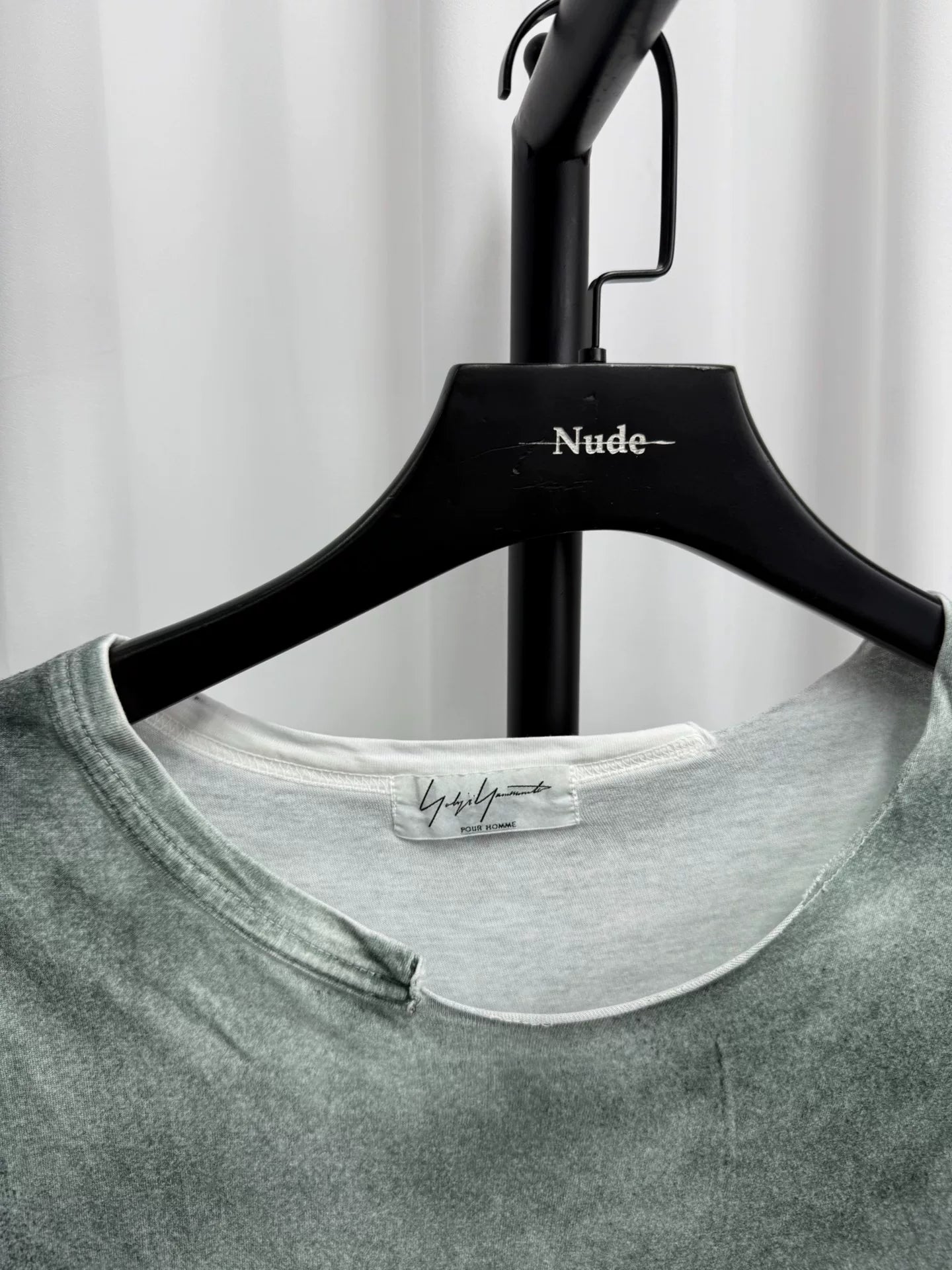 yohji yamamoto tie-dye short sleeve shirt