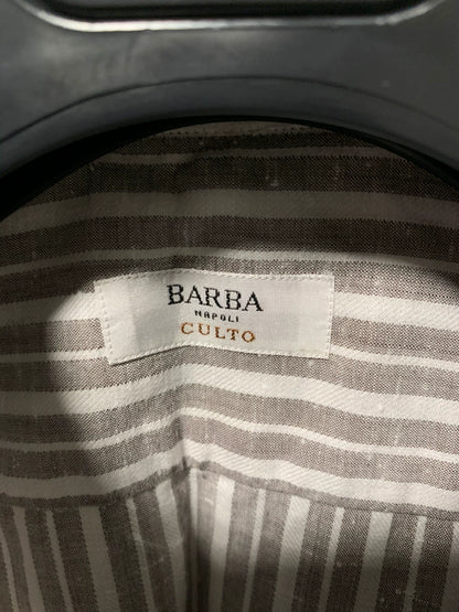 Italian Handmade Striped Dress Shirt Size 39