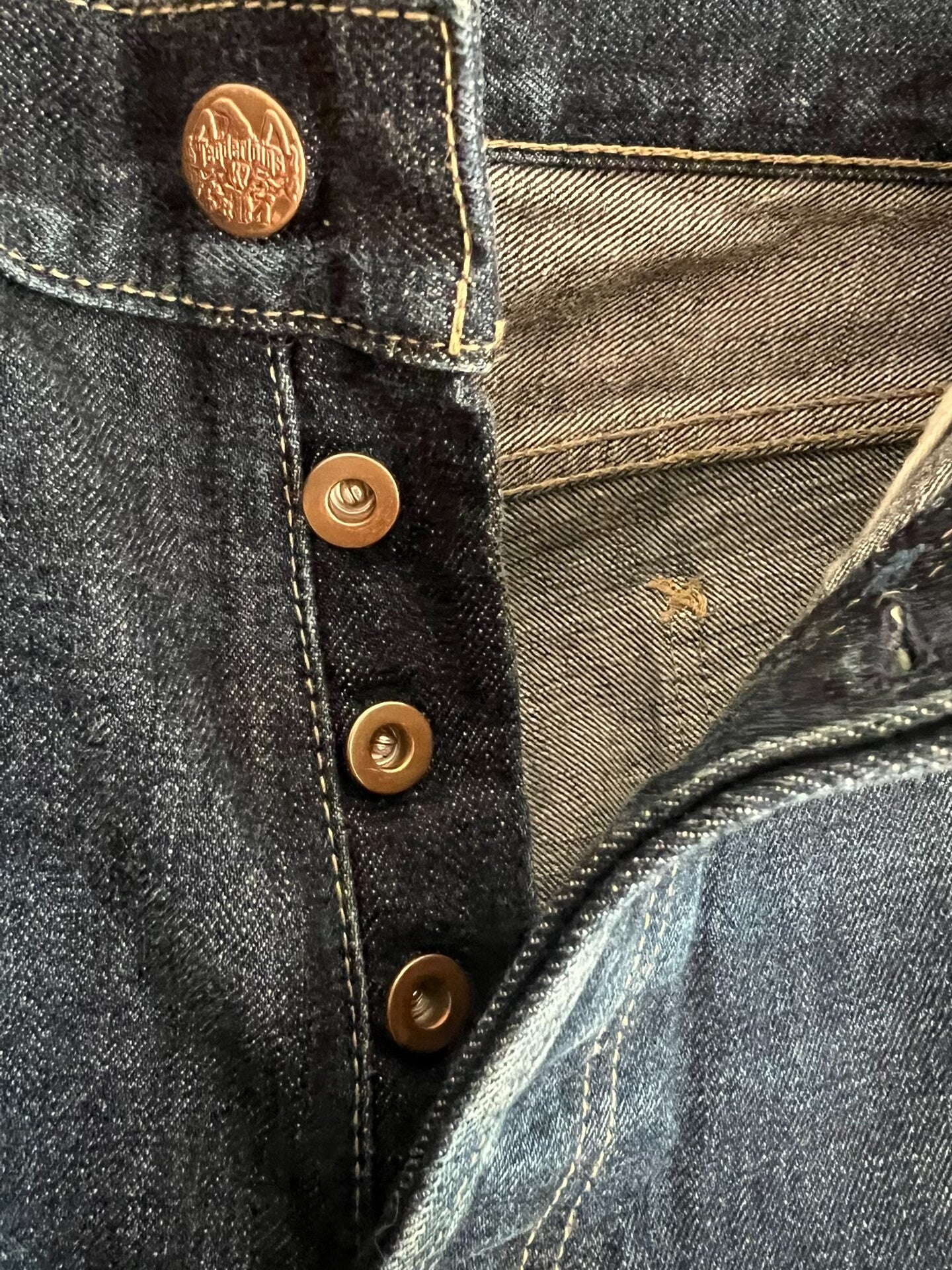 vintage straight leg denim trousers K7 era