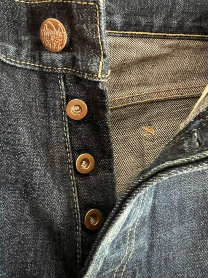 vintage straight leg denim trousers K7 era