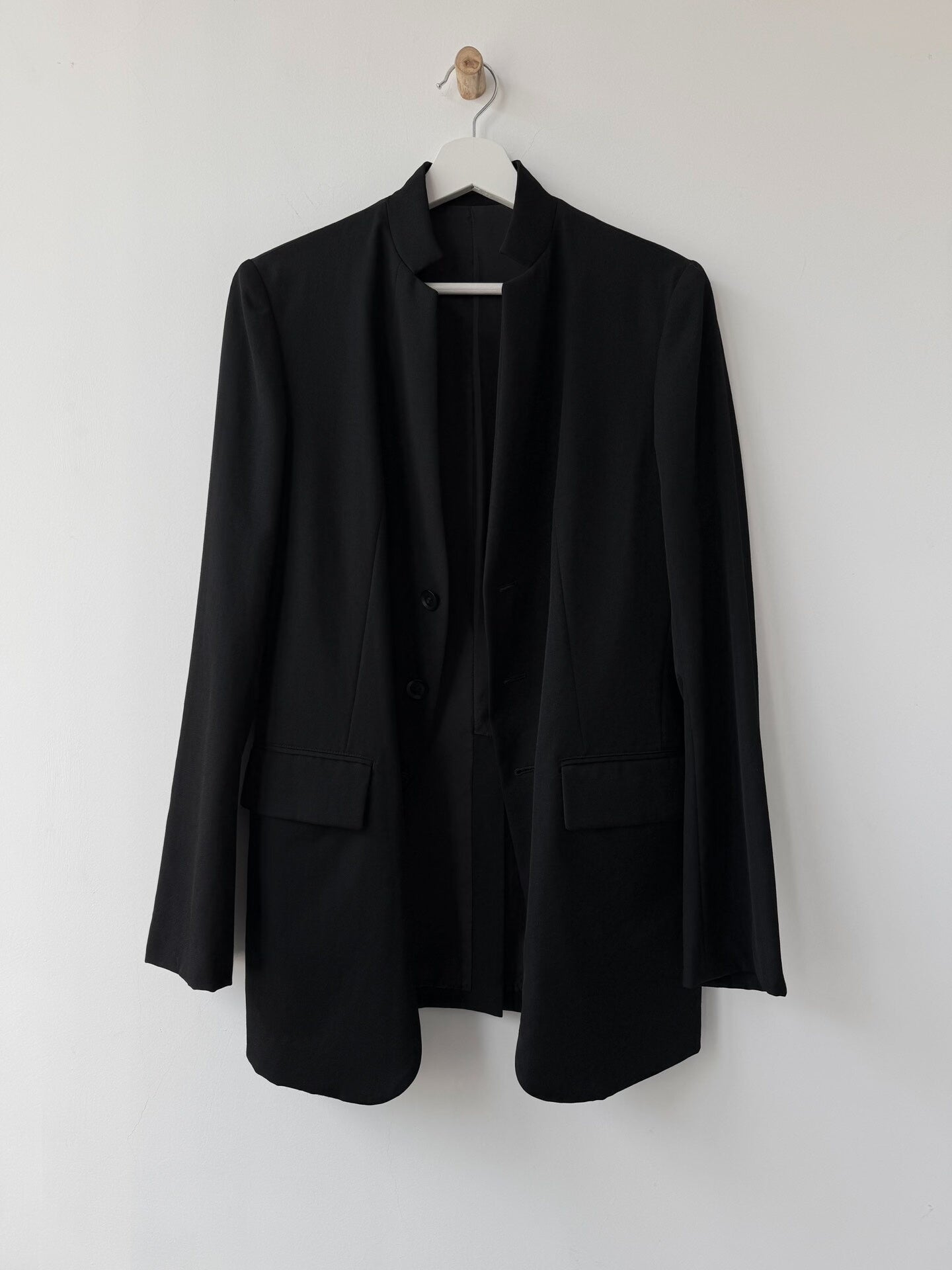 yohji yamamoto y's black minimalist blazer
